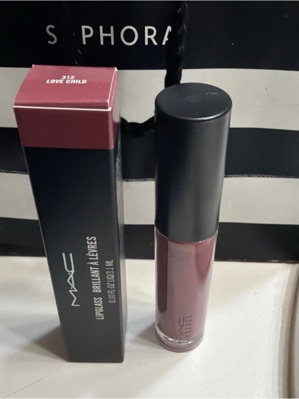 MAC Cosmetics Lipglass #312 “Love Child” Lip Gloss 0.1 oz/3.1ml NEW/AUTHENTIC - Picture 4 of 10